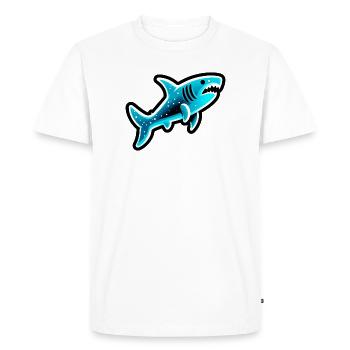 Shark - Men's Premium Organic T-Shirt - white - Front - Nico (187cm)