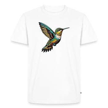 Colibri - T-shirt Premium bio Homme - blanc - Devant - Nico (187cm)
