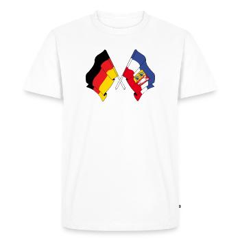 Drapeau de l’Allemagne, Schleswig Holstein - T-shirt Premium bio Homme - blanc - Devant - Nico (187cm)