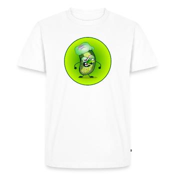 GHERKIN - JOUEUR DE PICKLEBALL - MAUX DE TÊTE - T-shirt Premium bio Homme - blanc - Devant - Nico (187cm)