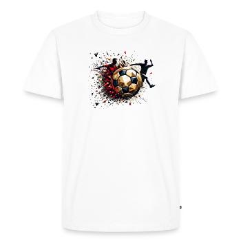 joueurs de soccer dynamiques jouant au soccer - T-shirt Premium bio Homme - blanc - Devant - Nico (187cm)