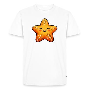 Starfish - Men's Premium Organic T-Shirt - white - Front - Nico (187cm)