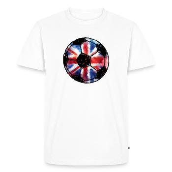 Soccer England - Red White Blue - Union Jack - Men's Premium Organic T-Shirt - white - Front - Nico (187cm)