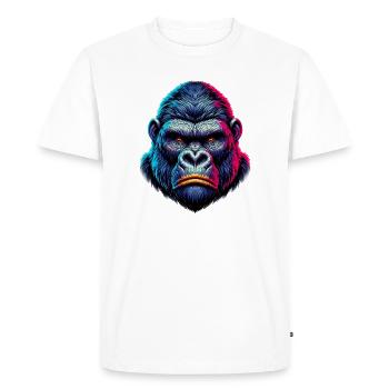 Gorille - T-shirt Premium bio Homme - blanc - Devant - Nico (187cm)