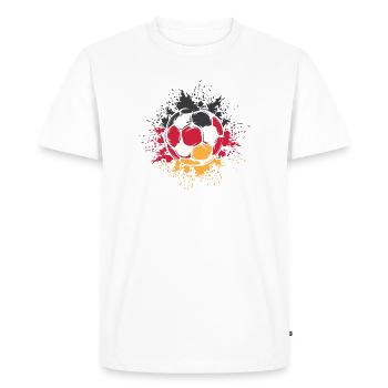 Soccer Color Explosion Germany Soccer Game - Men's Premium Organic T-Shirt - white - Front - Nico (187cm)