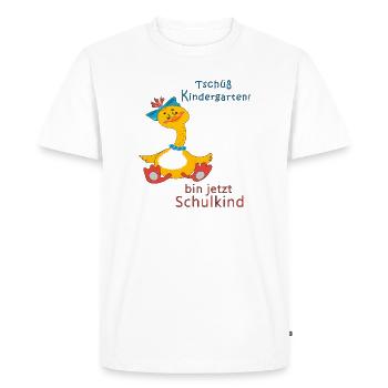 Bye bye maternelle - T-shirt Premium bio Homme - blanc - Devant - Nico (187cm)