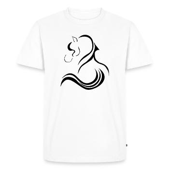 Illustration dAnge Éthérée Sur Tissu Nébuleux - T-shirt Premium bio Homme - blanc - Devant - Nico (187cm)