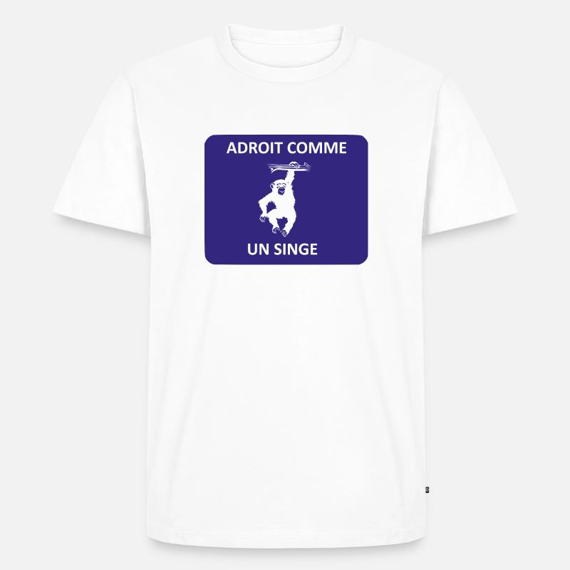 Geschickt wie ein Affe - Männer Premium Bio T-Shirt - Weiß