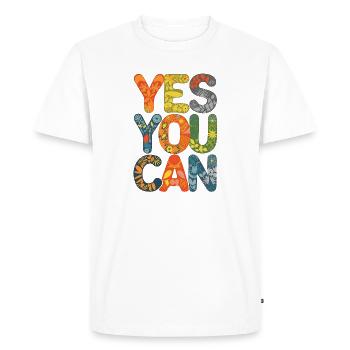 Conception d’anniversaire de joyeuse amitié - T-shirt Premium bio Homme - blanc - Devant - Nico (187cm)