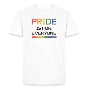 LGBTQ Pride Month - Pride is For Everyone - Men's Premium Organic T-Shirt - white - Front - Nico (187cm)