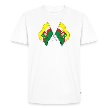 Two flags Lubusz - Men's Premium Organic T-Shirt - white - Front - Nico (187cm)
