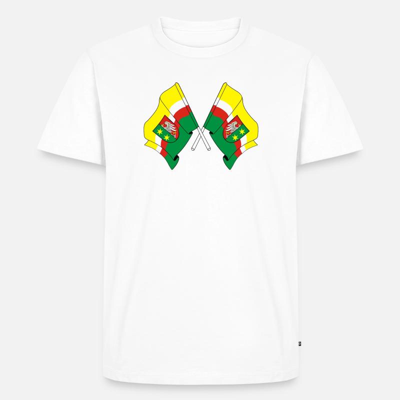 Zwei Flaggen Lubusz - Männer Premium Bio T-Shirt - Weiß