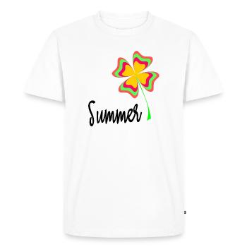 HOLIDAY. HAPPY HOLIDAYS. MISTRESS. MASTER. TEACHER - Men's Premium Organic T-Shirt - white - Front - Nico (187cm)