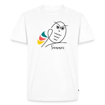 HOLIDAY. HAPPY HOLIDAYS. MISTRESS. MASTER. TEACHER - Men's Premium Organic T-Shirt - white - Front - Nico (187cm)