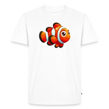 Poisson-clown - T-shirt Premium bio Homme - blanc - Devant - Nico (187cm)