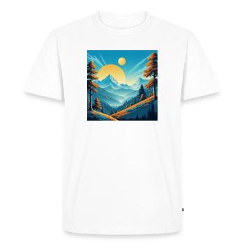 Deux soleils - T-shirt Premium bio Homme - blanc - Devant - Nico (187cm)