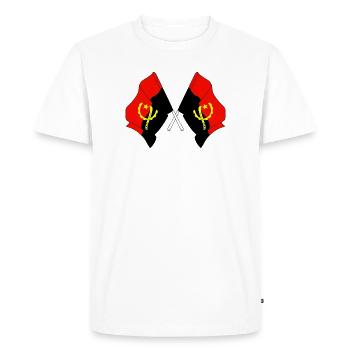 Two flags Angola - Men's Premium Organic T-Shirt - white - Front - Nico (187cm)