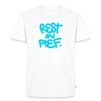 REPOS À PIEF (R.I.P.) Refroidir - T-shirt Premium bio Homme - blanc - Devant - Nico (187cm)