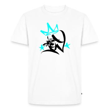 Graffiti Tag JGA Crew King 01 2C - T-shirt Premium bio Homme - blanc - Devant - Nico (187cm)