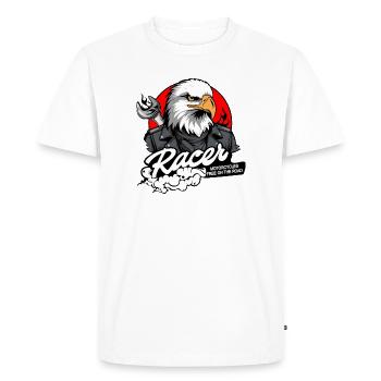 BIKER EAGLE - T-shirt Premium bio Homme - blanc - Devant - Nico (187cm)