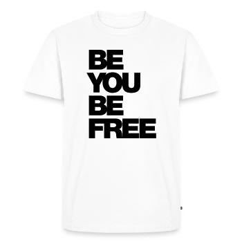 Typo Be You Be Free Diversité hf 1C - T-shirt Premium bio Homme - blanc - Devant - Nico (187cm)