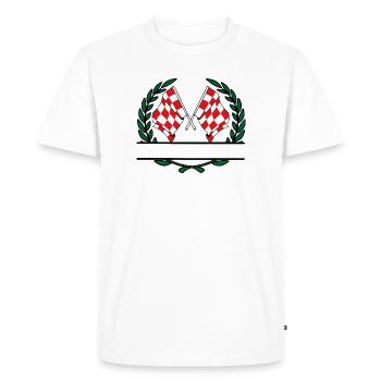 Flags province of North Brabant laurel wreath banner - Men's Premium Organic T-Shirt - white - Front - Nico (187cm)