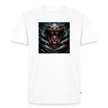 Skull devoured by snakes - Men's Premium Organic T-Shirt - white - Front - Nico (187cm)