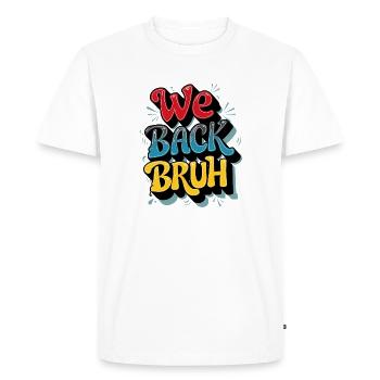 Conception de texte rétro joyeuse - T-shirt Premium bio Homme - blanc - Devant - Nico (187cm)