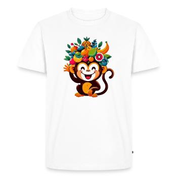 Monkey - Men's Premium Organic T-Shirt - white - Front - Nico (187cm)