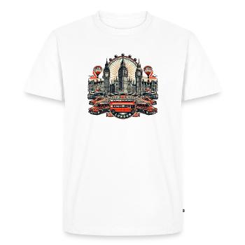 London Électrique et Nostalgiques - T-shirt Premium bio Homme - blanc - Devant - Nico (187cm)