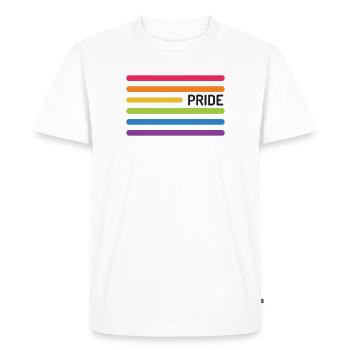 Mois de la fierté LGBT - Fierté ! - T-shirt Premium bio Homme - blanc - Devant - Nico (187cm)