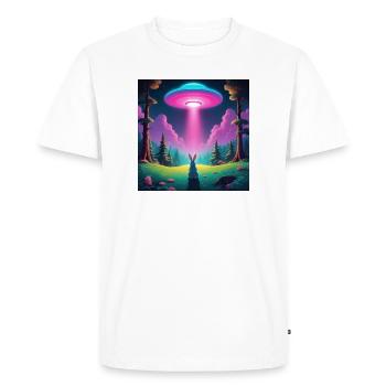 OVNI avec lapin - T-shirt Premium bio Homme - blanc - Devant - Nico (187cm)