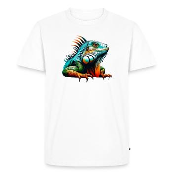 Iguane - T-shirt Premium bio Homme - blanc - Devant - Nico (187cm)