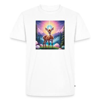 Faon - T-shirt Premium bio Homme - blanc - Devant - Nico (187cm)