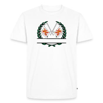 Flags Limburg Belgium laurel wreath banner - Men's Premium Organic T-Shirt - white - Front - Nico (187cm)