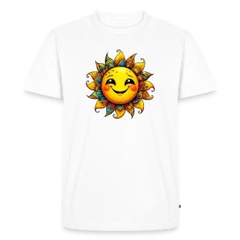Soleil - T-shirt Premium bio Homme - blanc - Devant - Nico (187cm)