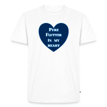 Pure Flutter In My Heart - Men's Premium Organic T-Shirt - white - Front - Nico (187cm)