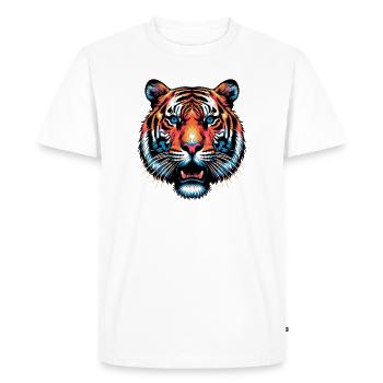 Tigre - T-shirt Premium bio Homme - blanc - Devant - Nico (187cm)