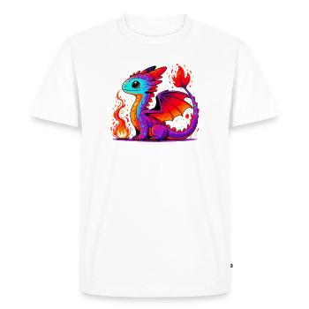 Dragon - T-shirt Premium bio Homme - blanc - Devant - Nico (187cm)
