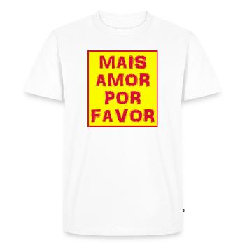 T-shirt mais amor por favor t-shirt - Men's Premium Organic T-Shirt - white - Front - Nico (187cm)