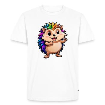 Enfants Mignon Dessin Animé Hérisson - T-shirt Premium bio Homme - blanc - Devant - Nico (187cm)
