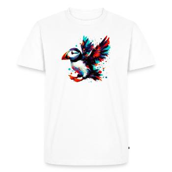 Macareux - T-shirt Premium bio Homme - blanc - Devant - Nico (187cm)