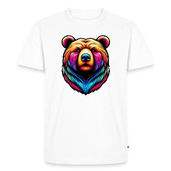Ours - T-shirt Premium bio Homme - blanc - Devant - Nico (187cm)