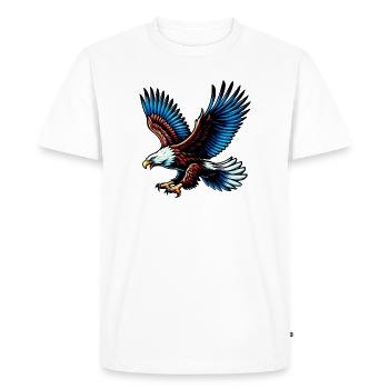 Eagle - Men's Premium Organic T-Shirt - white - Front - Nico (187cm)
