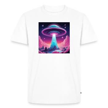OVNI en montagne - T-shirt Premium bio Homme - blanc - Devant - Nico (187cm)