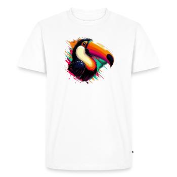 Toucan - T-shirt Premium bio Homme - blanc - Devant - Nico (187cm)