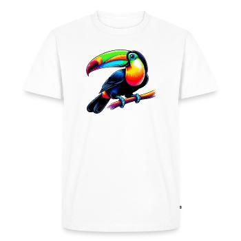 Toucan - T-shirt Premium bio Homme - blanc - Devant - Nico (187cm)