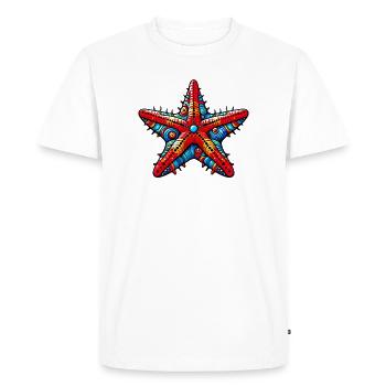 Starfish - Men's Premium Organic T-Shirt - white - Front - Nico (187cm)