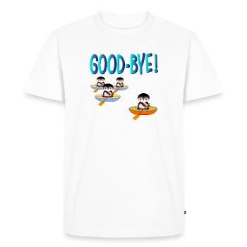 GODD-BYE FAREWELL - Men's Premium Organic T-Shirt - white - Front - Nico (187cm)