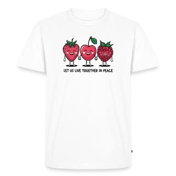 Baies de la paix - T-shirt Premium bio Homme - blanc - Devant - Nico (187cm)